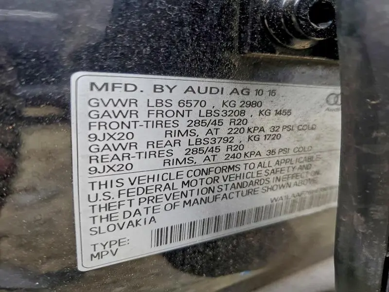 2017 AUDI Q7 PREMIUM PLUS  