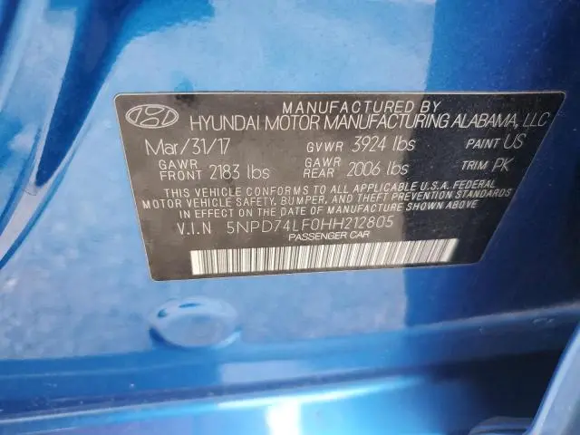 2017 HYUNDAI ELANTRA SE