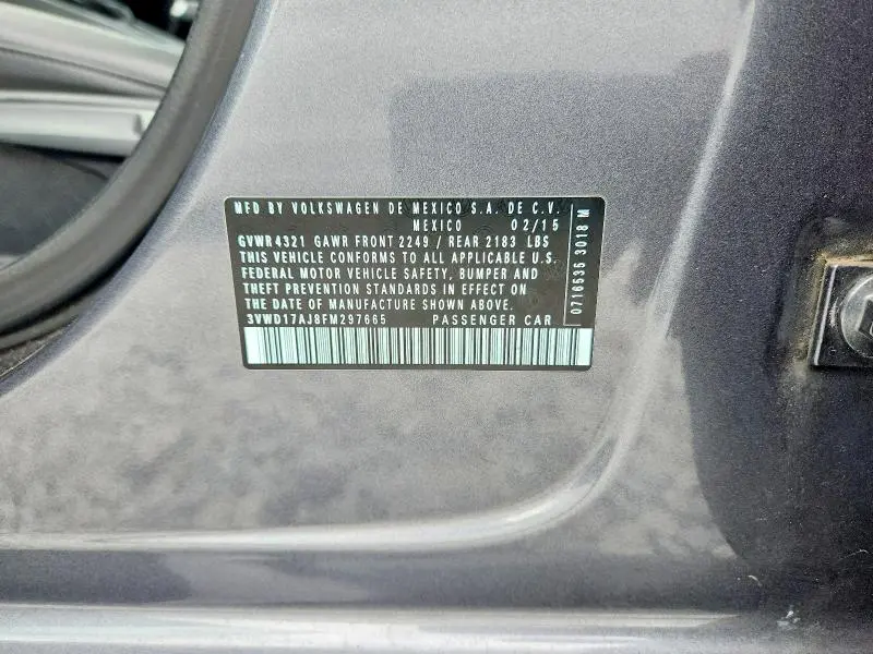 2015 VOLKSWAGEN JETTA SE  