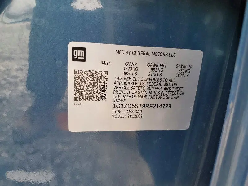 2024 CHEVROLET MALIBU LT  