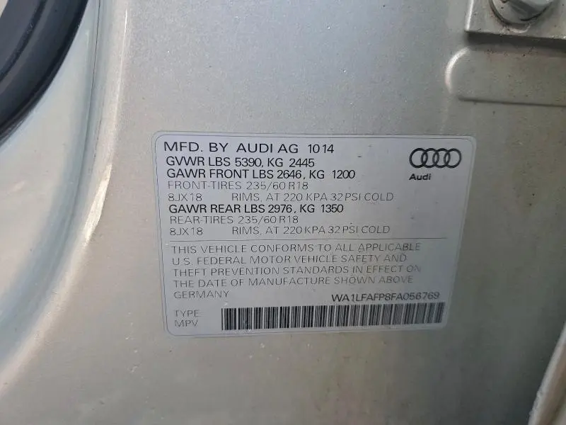 2015 AUDI Q5 PREMIUM PLUS  