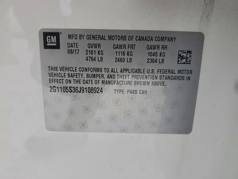 2018 CHEVROLET IMPALA LT  