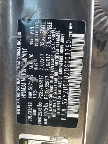 2013 HYUNDAI SANTA FE SPORT   