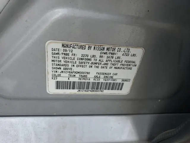 2013 INFINITI G37 BASE  