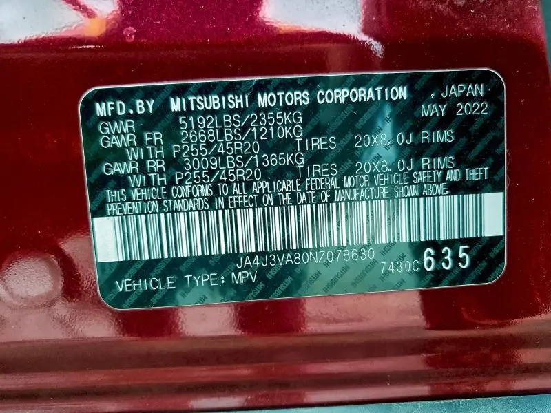 2022 MITSUBISHI OUTLANDER SEL  