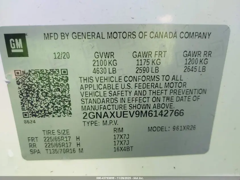 2021 CHEVROLET EQUINOX AWD LT