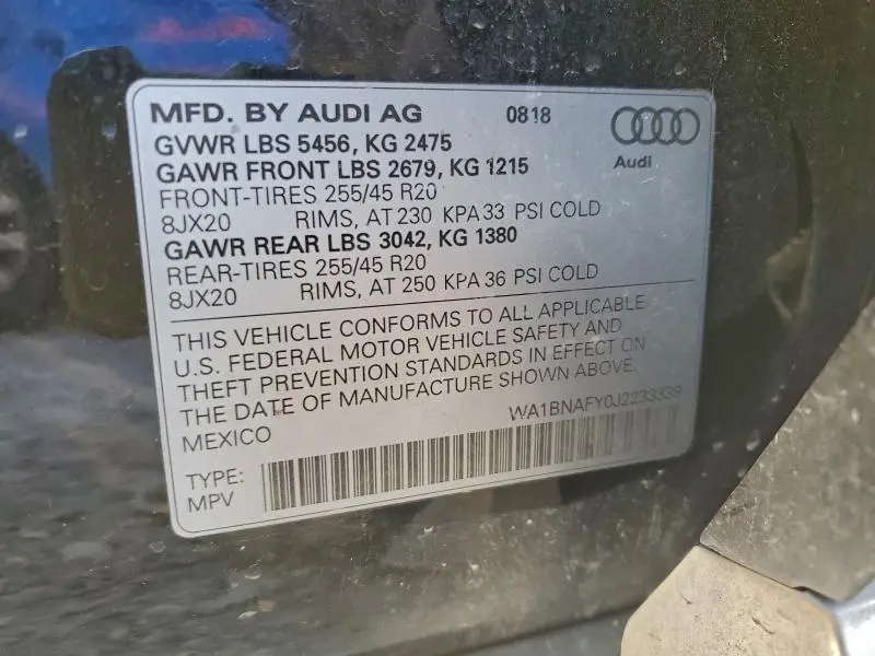 2018 AUDI Q5 PREMIUM PLUS  