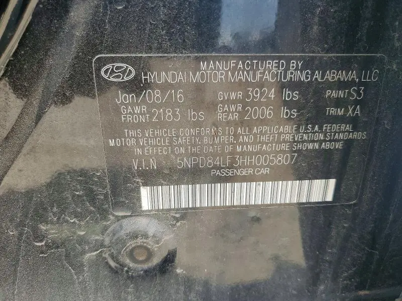 2017 HYUNDAI ELANTRA SE  