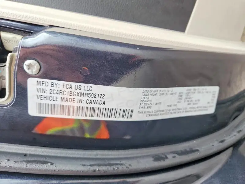 2021 CHRYSLER PACIFICA TOURING L  