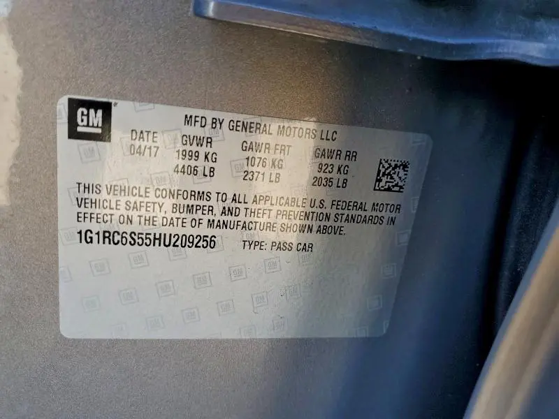 2017 CHEVROLET VOLT LT  