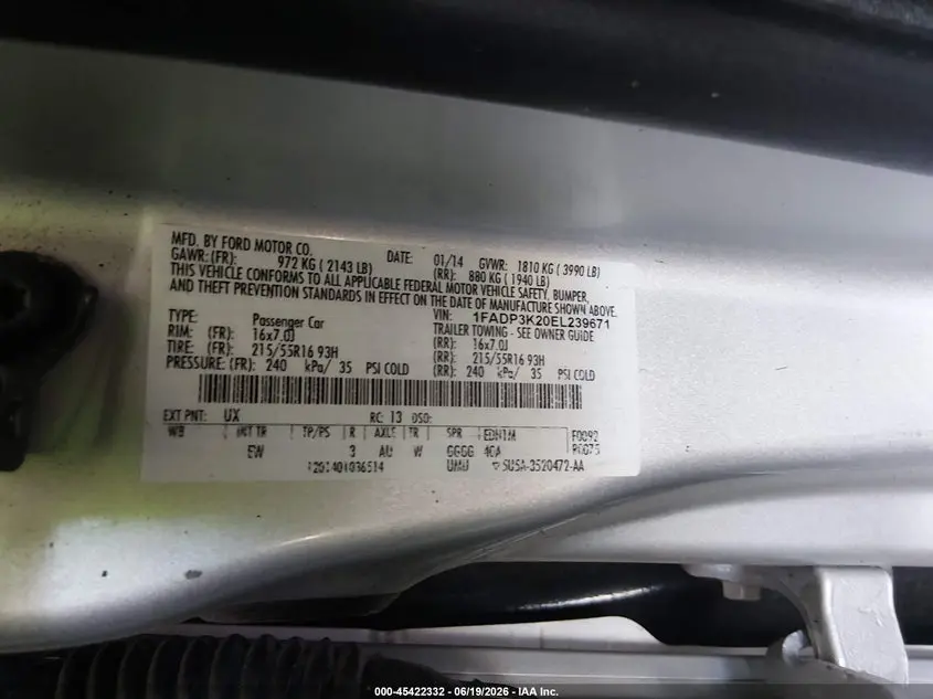 2014 FORD FOCUS SE