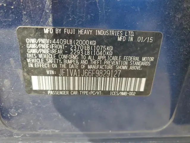 2015 SUBARU WRX LIMITED  