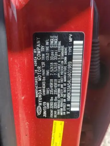 2020 HYUNDAI KONA LIMITED  