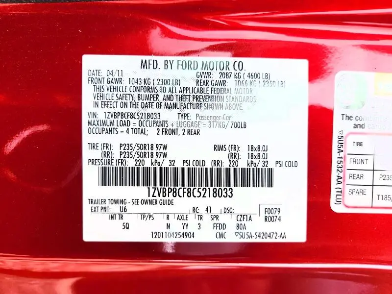 2012 FORD MUSTANG GT  
