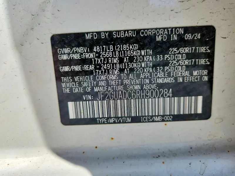 2024 SUBARU CROSSTREK PREMIUM  