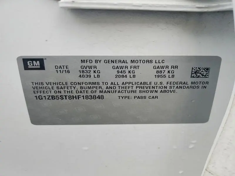 2017 CHEVROLET MALIBU LS  