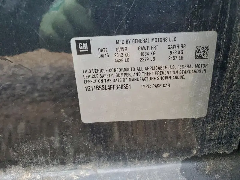 2015 CHEVROLET MALIBU   