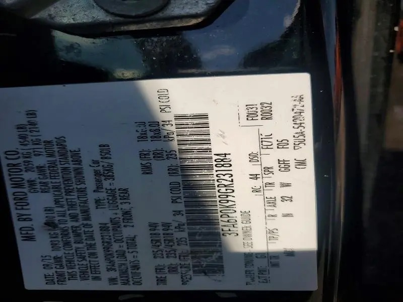 2016 FORD FUSION TITANIUM  
