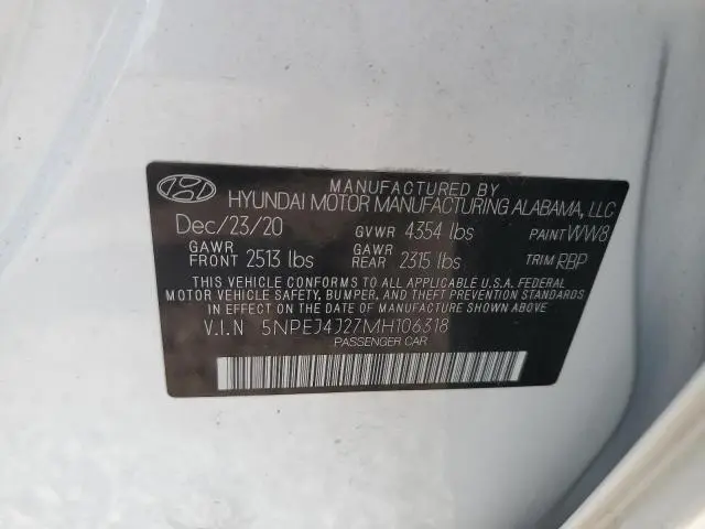 2021 HYUNDAI SONATA SEL PLUS  