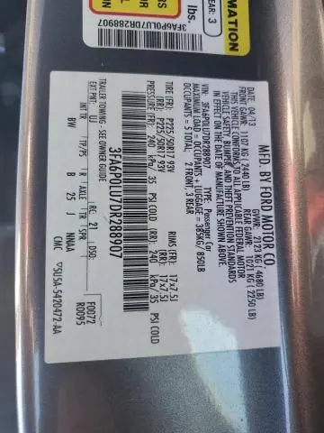 2013 FORD FUSION SE HYBRID  