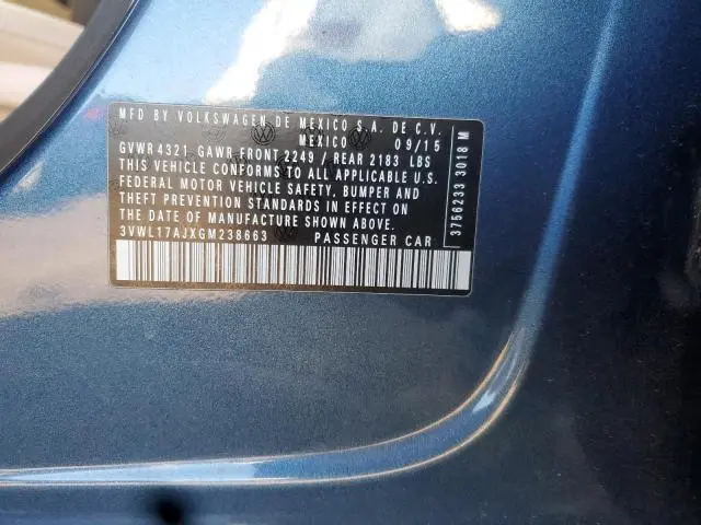 2016 VOLKSWAGEN JETTA SEL  