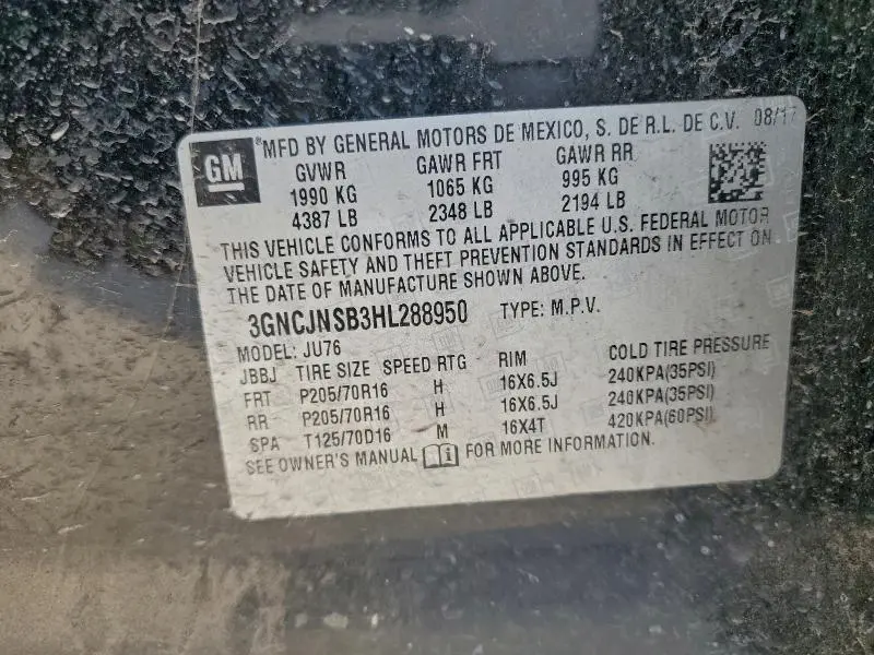 2017 CHEVROLET TRAX LS  