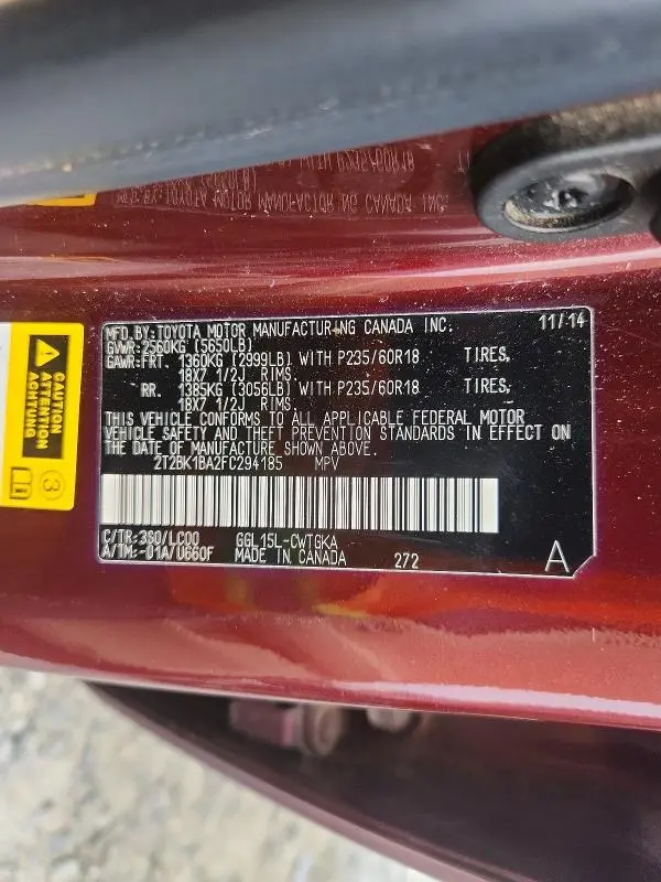 2015 LEXUS RX 350 BASE  