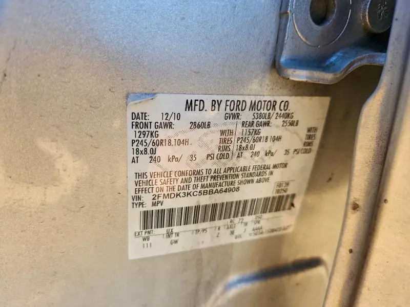 2011 FORD EDGE LIMITED  