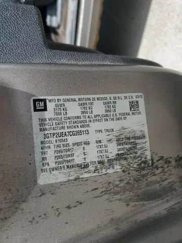 2012 GMC SIERRA K1500 SL