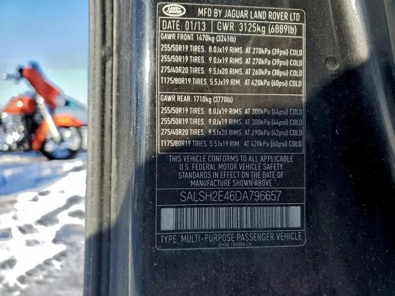 2013 LAND ROVER RANGE ROVER SPORT SC  