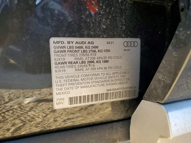 2021 AUDI Q5 PREMIUM PLUS  