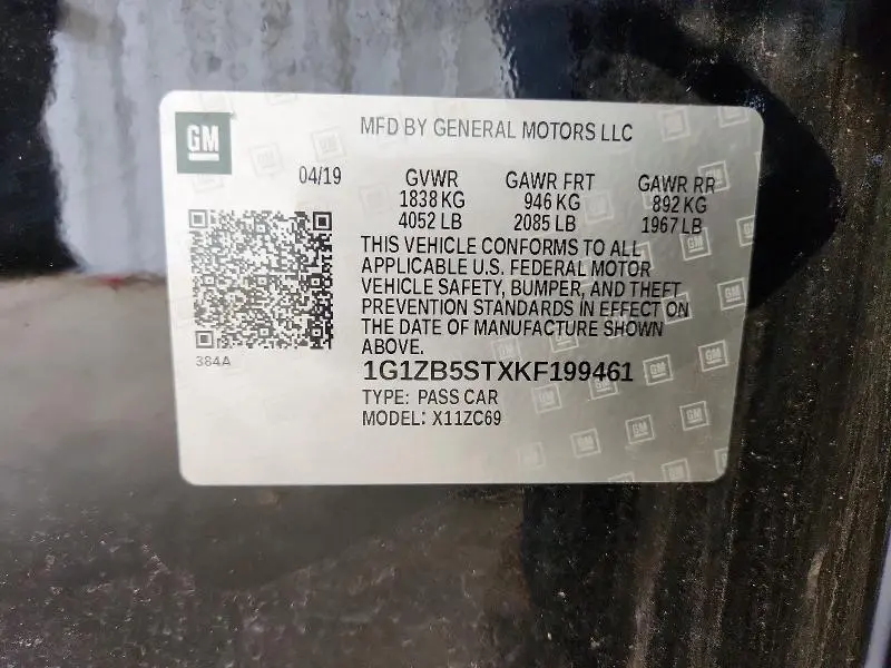 2019 CHEVROLET MALIBU LS  