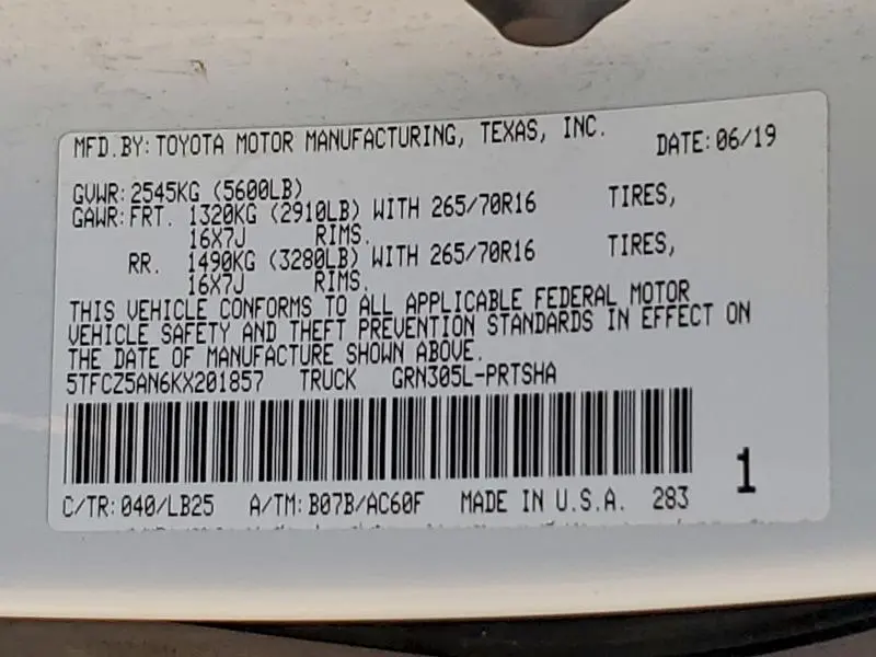 2019 TOYOTA TACOMA DOUBLE CAB  