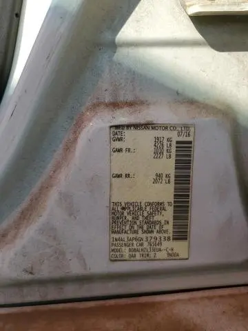 2016 NISSAN ALTIMA 2.5  