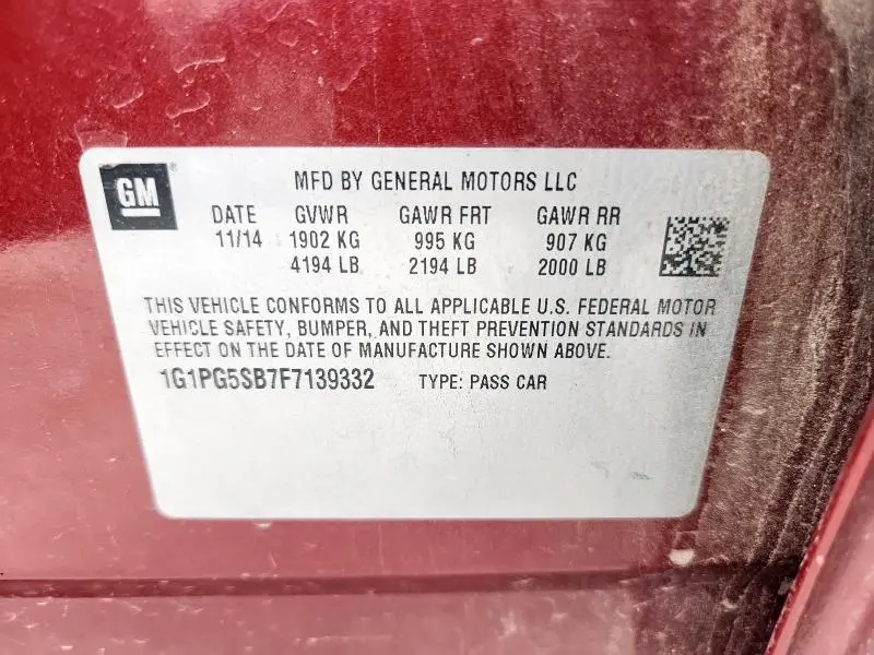 2015 CHEVROLET CRUZE LTZ  