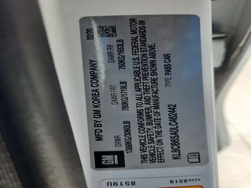 2020 CHEVROLET SPARK LS  