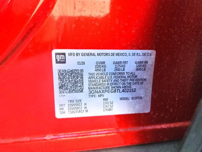 2026 CHEVROLET EQUINOX LT  