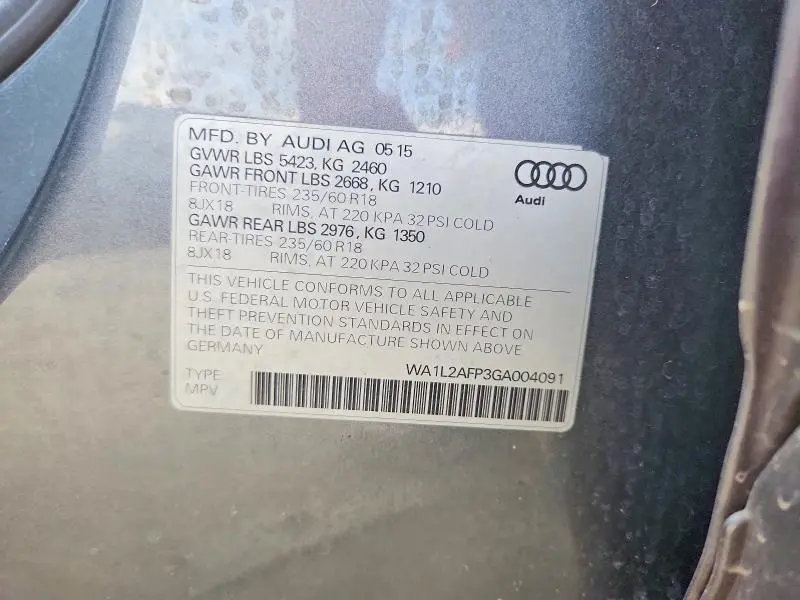 2016 AUDI Q5 PREMIUM PLUS  