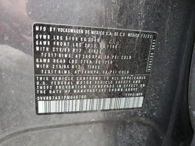 2023 VOLKSWAGEN TIGUAN S  