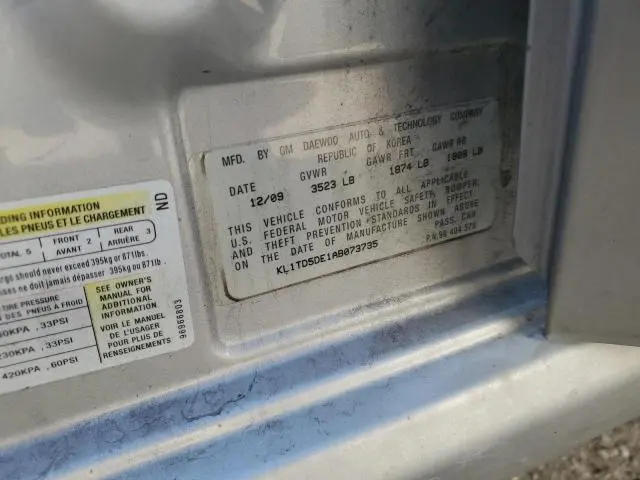 2010 CHEVROLET AVEO LS  