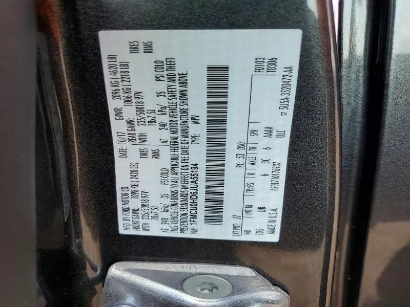 2018 FORD ESCAPE SEL  