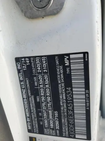 2015 MERCEDES-BENZ GL 450 4MATIC  