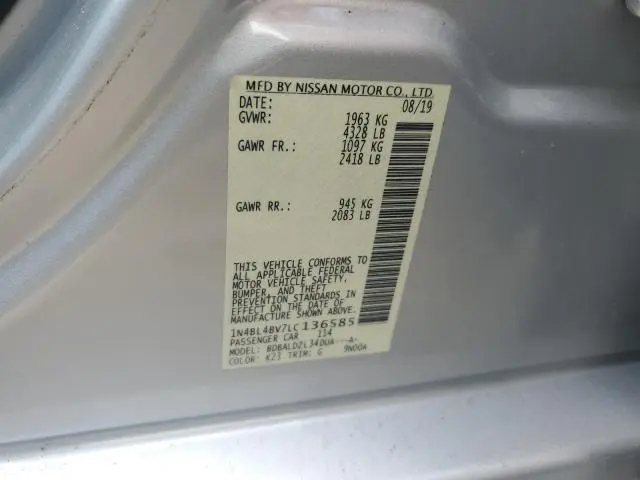 2020 NISSAN ALTIMA S  