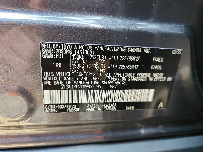 2025 TOYOTA RAV4 LE  
