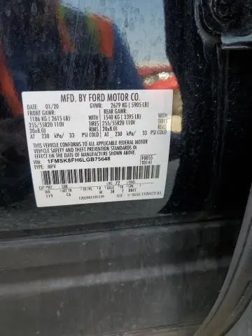 2020 FORD EXPLORER LIMITED  