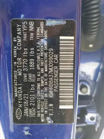2021 HYUNDAI VENUE SE  