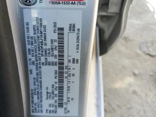 2019 FORD FIESTA SE  