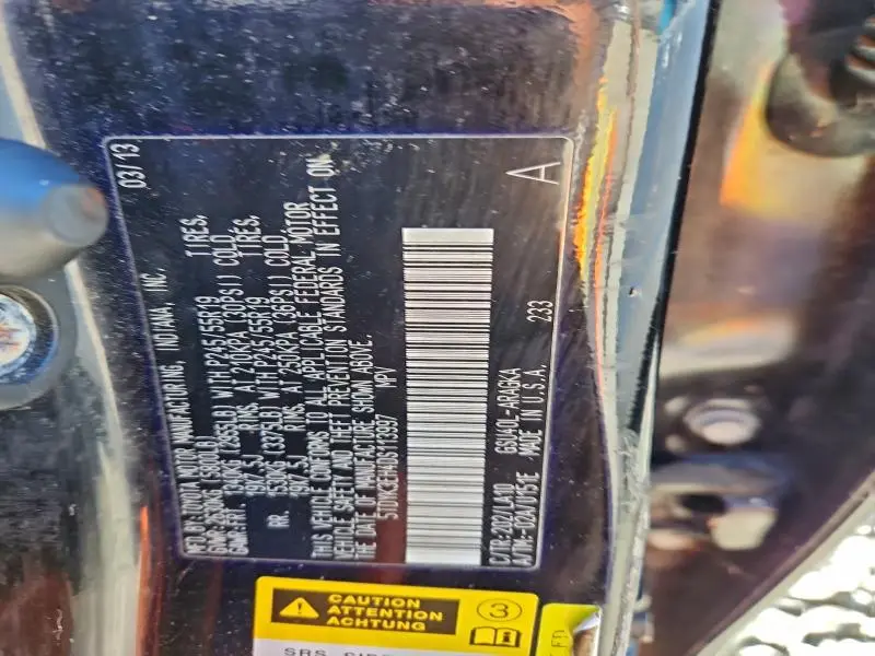 2013 TOYOTA HIGHLANDER LIMITED  