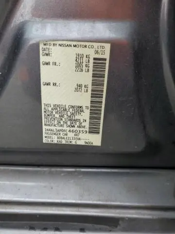 2015 NISSAN ALTIMA 2.5  