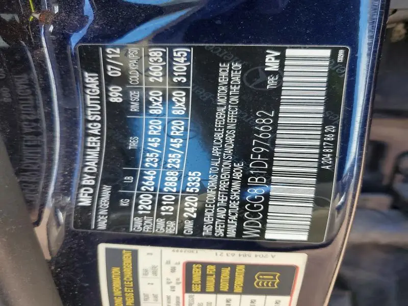 2013 MERCEDES-BENZ GLK 350 4MATIC  